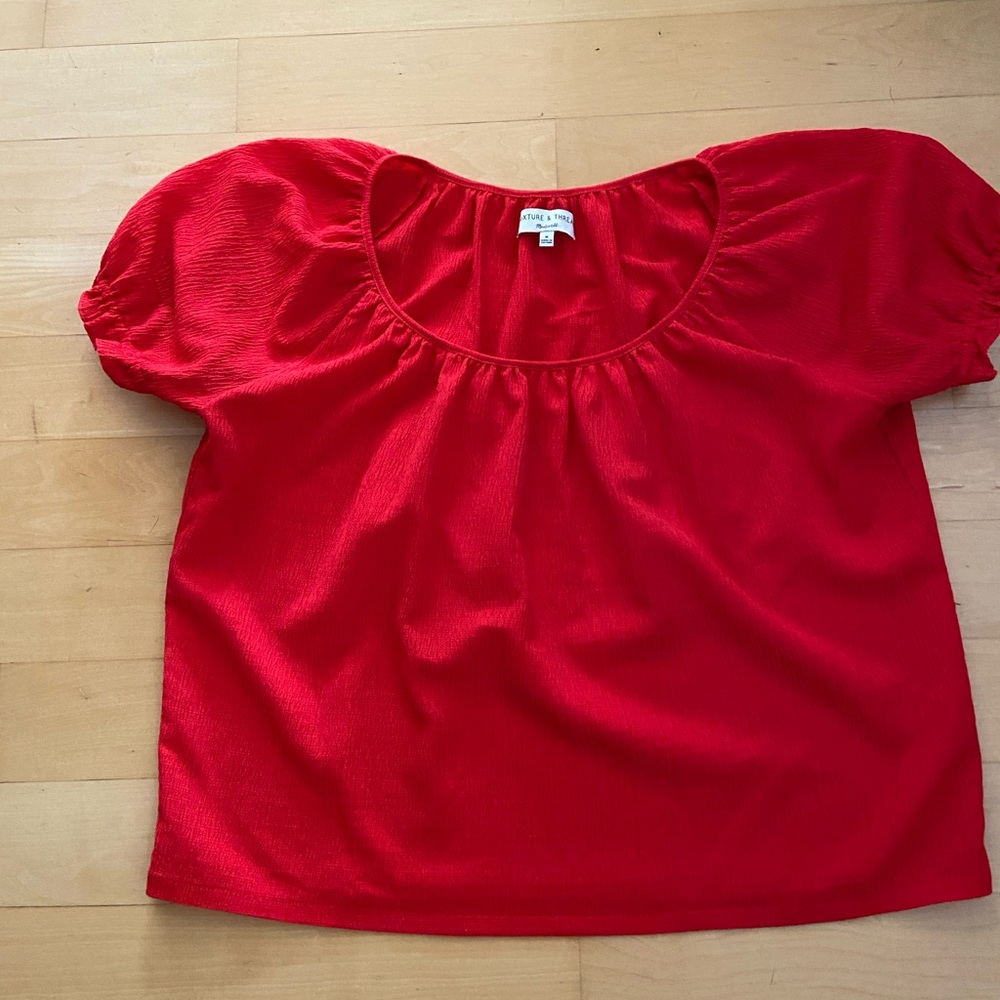 Madewell peasant blouse